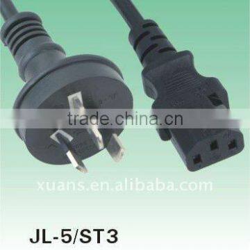 SAA 3pin plug to iec c13 power connector JL-5/JL-38C