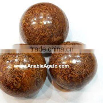 Natural Red Miriam Balls (Sea Fossil) Gemstone Sphere - Wholesale Gemstone Ball