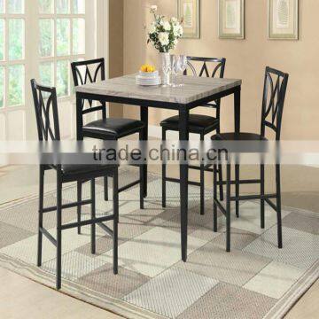 Reseau Back white color fabric cushion dining table set Furniture