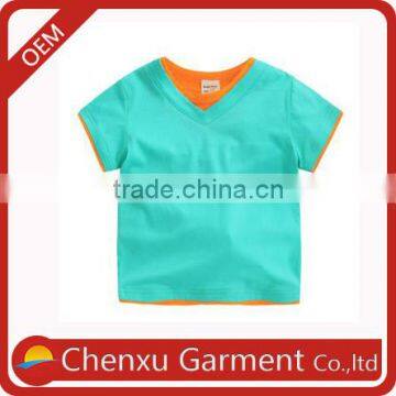embroidery blanks boys t-shirt baby tshirt blank plain latest shirt designs for boys v-neck t-shirts wholesale kids wear