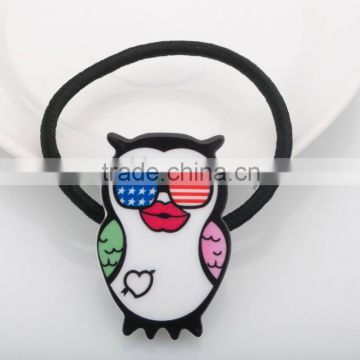 Custome sweet bird shape hairband colorful thin plastic plain hair band korea elastic hair band for kids