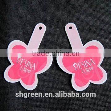 Pretty butterfly paper swing tag for girl's dress