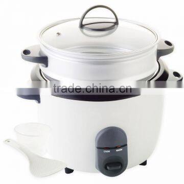 Hot selling model 1.5L electric drum rice cooker applied with food steamer