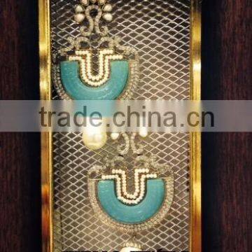 Big Antique Blue Earrings