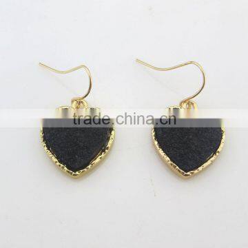 Beautiful designer heart stone hook earring