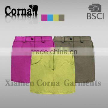 fashion colorful ladies sport skirt with inside short