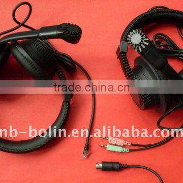 6.3mm plug language laboratory headset