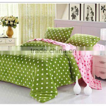 Ring pattern beautiful design hot sale flannel bed set ,bedding set