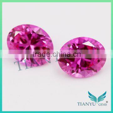 Wholesale Synthetic Colored Stones #3 Oval Cut Ruby Stone Corundum gemstone price
