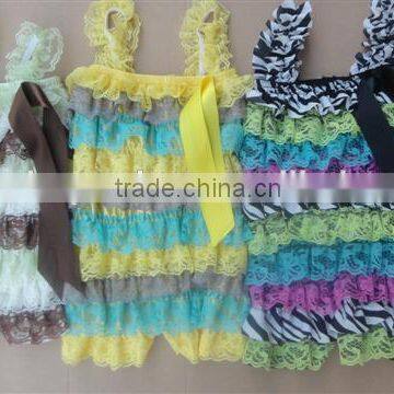 New Arrival Fashion Baby Girls Body Suit Organic Baby Clothes Lace Ruffled One-piece Romper Super Soft Cotton Jumpsuit For Girl photo-6