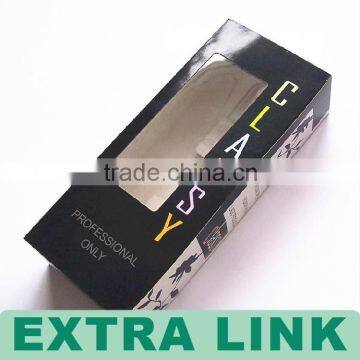 Wholesale Cheap Black Recycled Hair Extension Packaging Paper Cards Boxes With Window photo-3