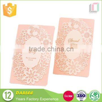 Unique Design Cheap Elegant Hollowed Out Wedding Cards