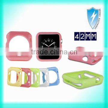 2015 New Ultra Thin Soft TPU Case Clear Protective Cover for Apple Watch 38mm 42mm