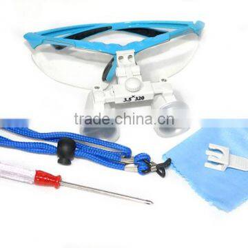 2.5X 3.5X Magnification Dentist Surgical Medical Binocular Dental Loupes With LED HeadLight Lamp photo-2