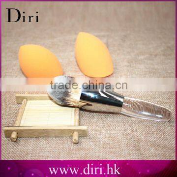 Transparent Handle Nylon Hair Cosmetic Powder Dispenser Brush