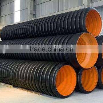 SN4 Sewage PVC double wall corrugated pipe