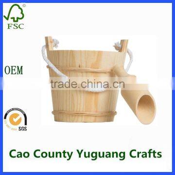 wooden bucket gift basket candy dish