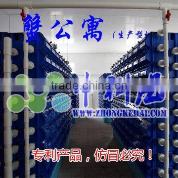 Three-dimensional indoor recirculating crab farm