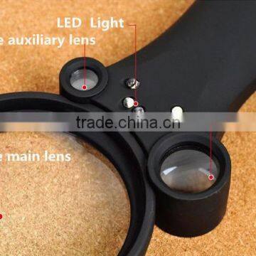 2013 New handheld loupes guns-shape 3lenes magnifier TH600600