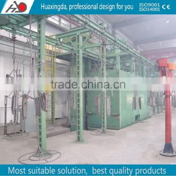 Q383cseries Overhead conveyor Chain shot blast cleaning equipments