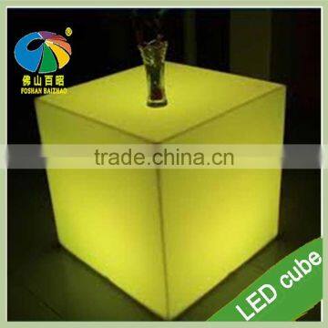 Rechargeable Rgb Led Cube Stool Bar Stool Bar Chairs Illuminated Furniture photo-2