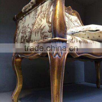 BISINI Solid Wood Long Sofa Chair, Elegant Living Room Leisure Chair, Good Quality Shoe Changing Chair (BF01-X1192) photo-5