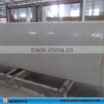 engineered white quartz slab