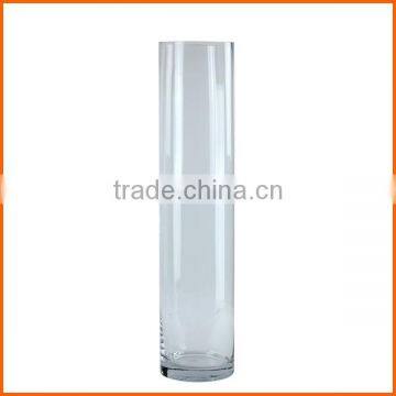 Customized 80cm tall clear glass vase