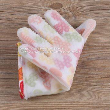 Kitchen Tool Glove for Chef Silicone Cotton Mitt photo-2