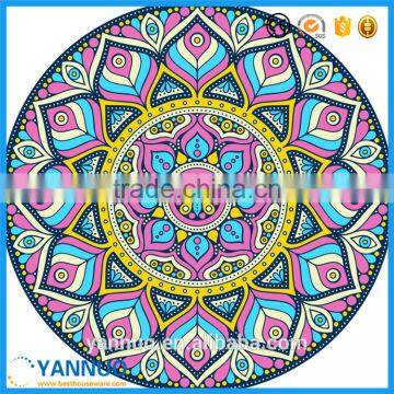 Custom Large Round Donut Beach Towel Printed Cotton Sunscreen Shawl Beach Mat photo-2