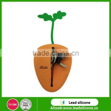 Funny Shape Carrot Shape Silicone Key Bag,Promotional Gift Silicone Key Case