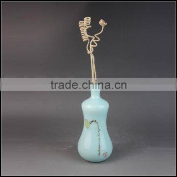 Traditional China Hand Painted Lotus Flower Mini Stoneware Vase Antique photo-4