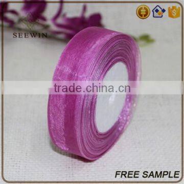 High Quality Beautiful Transparent Fitted Size and Pattern Silk Packing Decorative Organza Fabric Ribbon photo-4