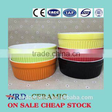 Stocked colorful round shape sala bowl,ceramic soup bowl for microwave oven
