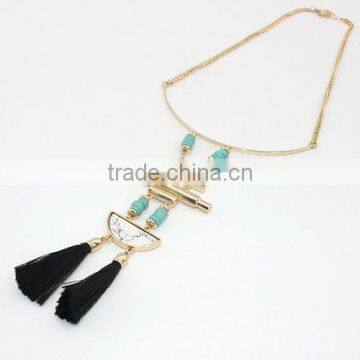 Cheap Turquoise Genuine Simple Gemstone Necklace Druze Tiny Crystals photo-5