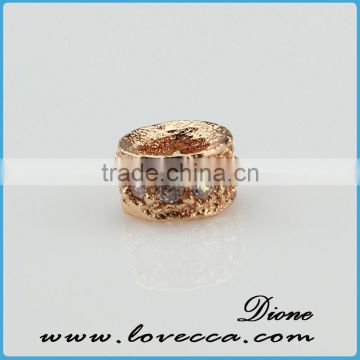 Rose gold jewelry slider beads for bracelets,zircon jewelry for bracelets decor