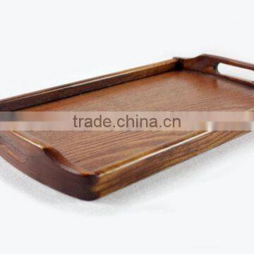 wooden tea tray ,retro large solid wood dinnerware rectangular tray