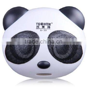 Best promotion gift cheap portable panda shape USB mini speaker for mobile phone and laptop