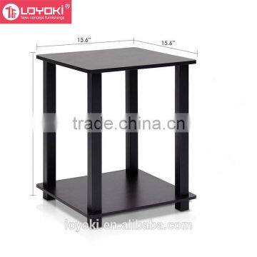 Simplistic End Table Set of 2 MDF Wooden Coffee Table With Glossy Finished Side Tbale photo-3