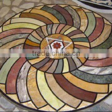 Medalion Marble Inlay Table Top, Marble Coffee Table Top