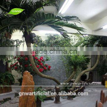 APM022 GNW bent trunk artificial palm trees wholesale Show room Decoration