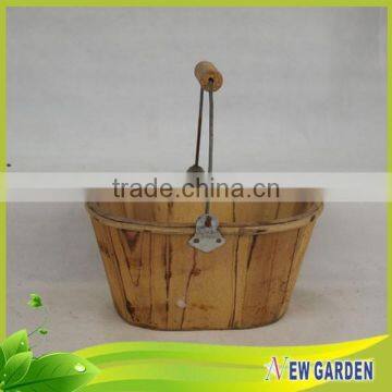 China Different Types Wooden Garden Flower Pot By Handicraft photo-6