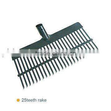 25teeth steel rake head,rake,hay rake,rake with wood handle