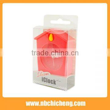 House Shape Silicone Alarm Clock, Colorful Mini Clock, Silicone Table Clock photo-4