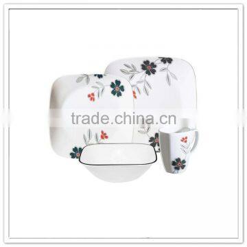 Cheap Price on Sale Square 24/12pcs Melamine New Design Dinner Set photo-5