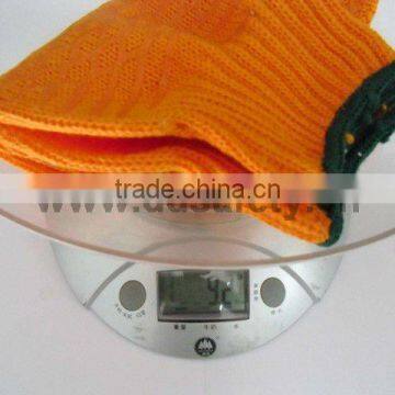 DDSAFETY 2017 Orange Cotton Polyester String Knitted PVC Honey Comb Both Sides Safety Fishing Gloves photo-5