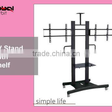 New Design Mobile TV Bracket Cart With Wheels TV Stand Projector Shelf