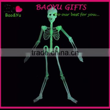 Halloween decorative glow plastic human skeleton