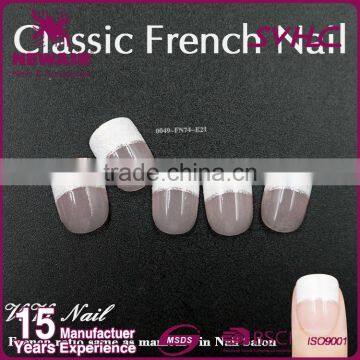 Full Cover Custom Design French Style Nail Tips Artificial Fake Nails photo-3
