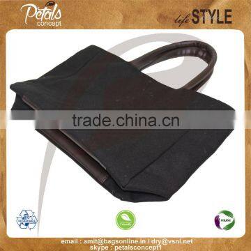 12 oz Dyed Canvas Tote Bag With Polyester Lining & With PU Padded Rope Handle & Bottom photo-6